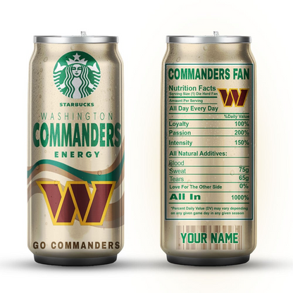 WC Premium NFL Starbucks Energy Can Tumbler DDT  NTL