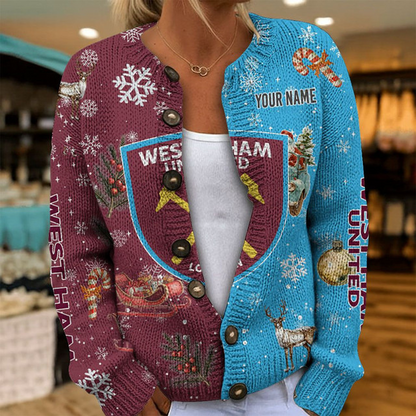 WHU x EPL Christmas Cardigan For Women DatND THUONGNH