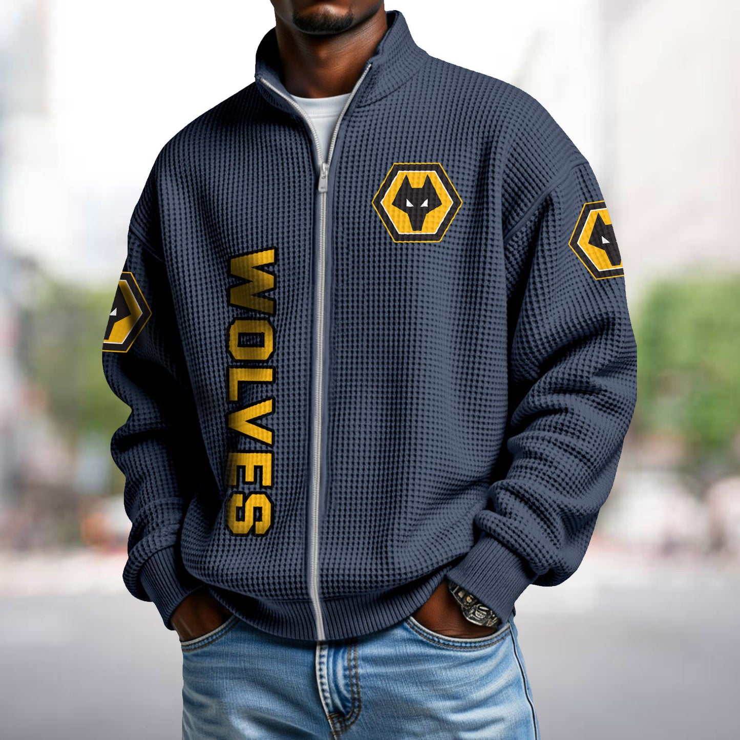 WOL x EPL Waffle Zip Up Sweatshirt DatND DVT