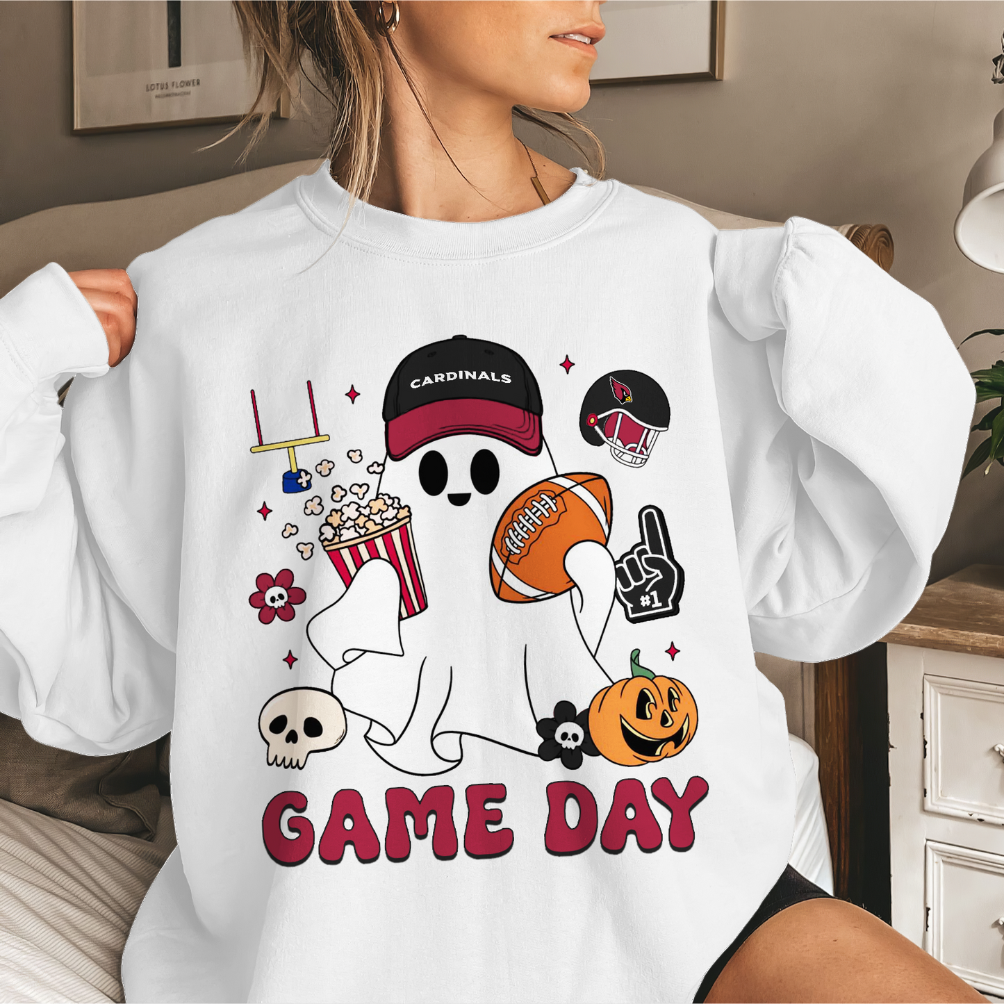 Game Day Football Ghost Sweatshirt DDT NTL
