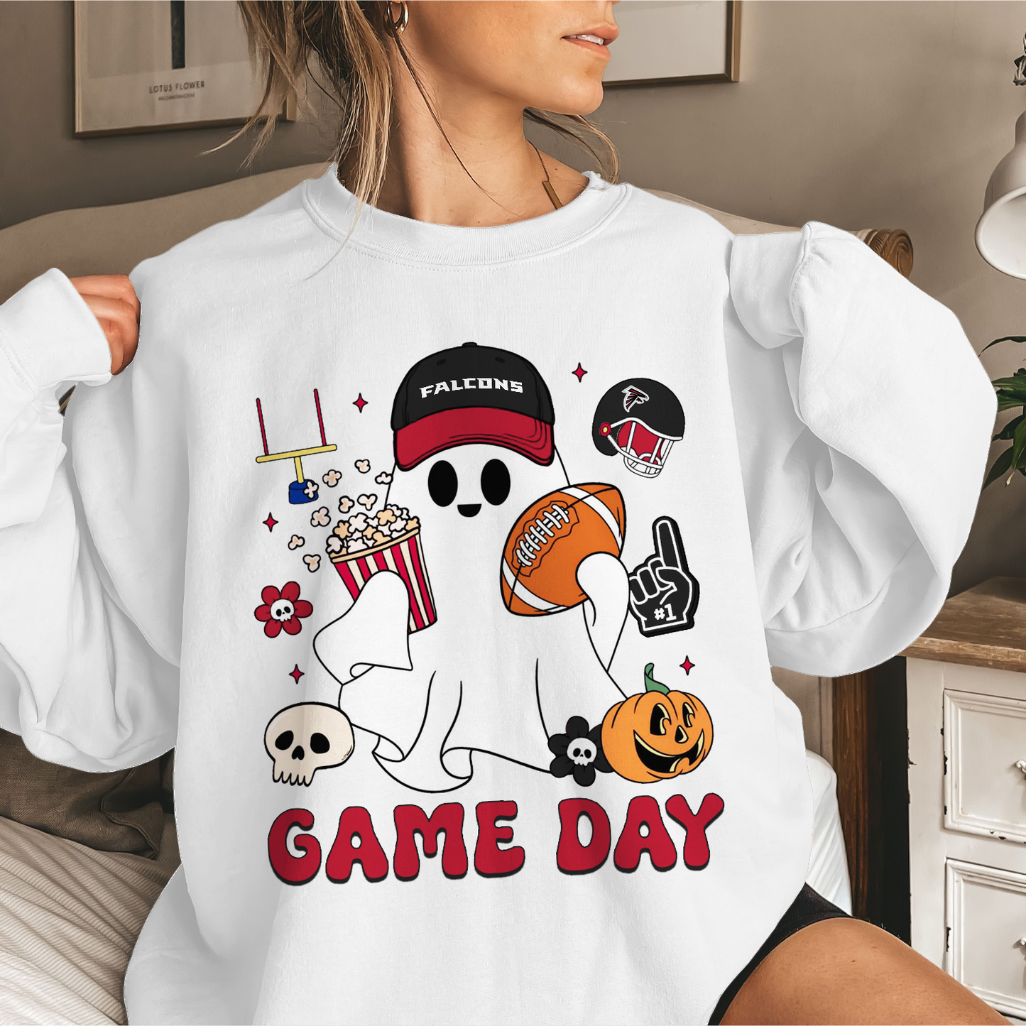 AF Game Day Football Ghost Sweatshirt DDT NTL