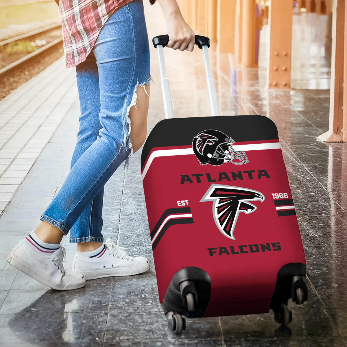 AF NFL Luggage Cover Suitcase Protector DDT NTL