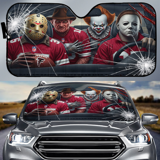 AF x NFL Horror Car Sunshade For Fan DDT CTND