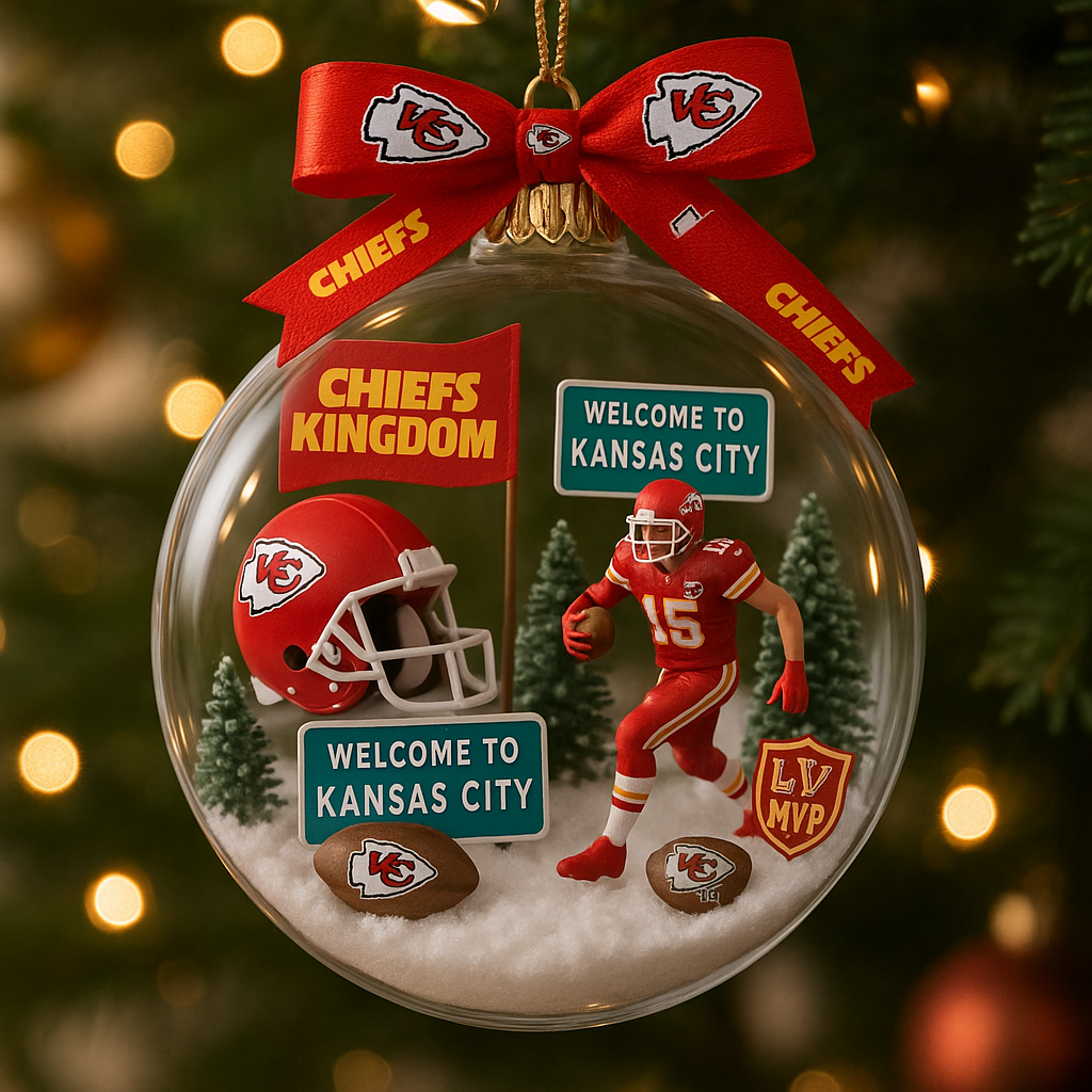 KC x NFL Commemorative Christmas Ornament DatND DVT