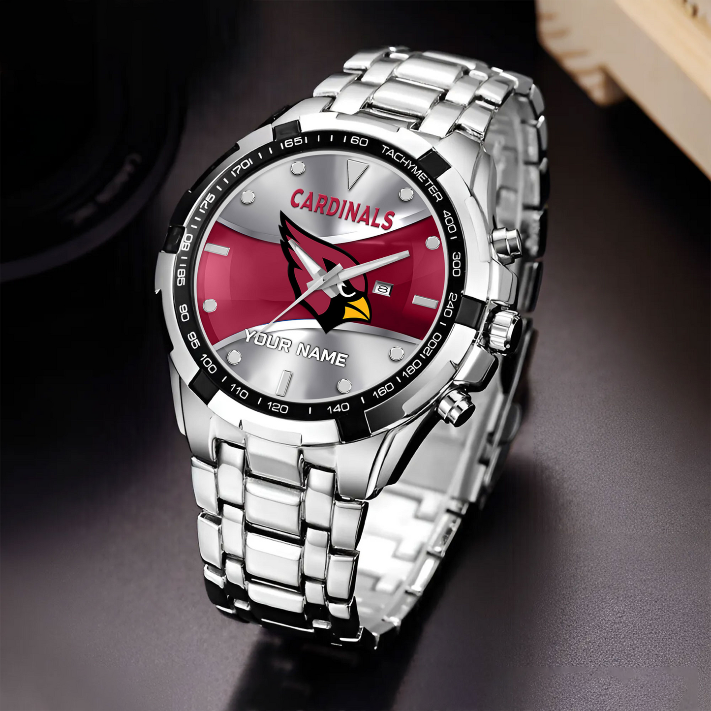 ARI x NFL Alloy Men Quartz Watch - Custom Name DATND TANTD