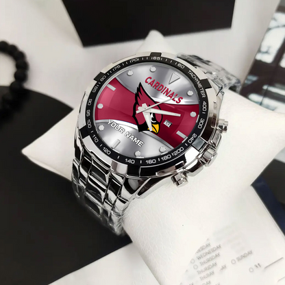 ARI x NFL Alloy Men Quartz Watch - Custom Name DATND TANTD