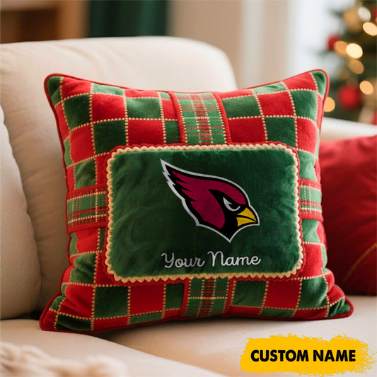 ARI x NFL Christmas New Square Pillow DatND DVT