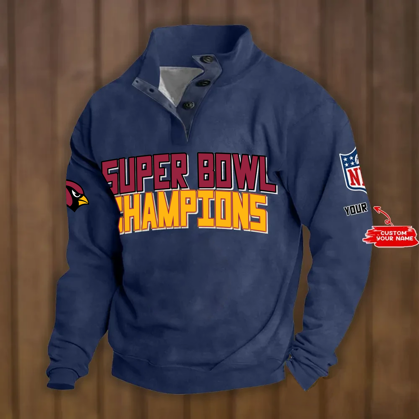 ARI x NFL Double Breasted Stand Collar Hoodies DATND TANTD