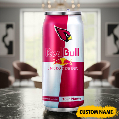 ARI x NFL Mix RedB Drink Can Tumbler Custom Any Name DATND TANTD