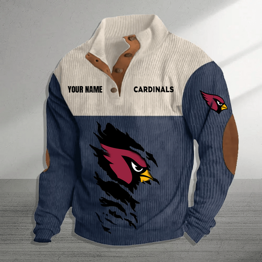 ARI x NFL Premium Personalized Game-Day Pullover DATND TANTD