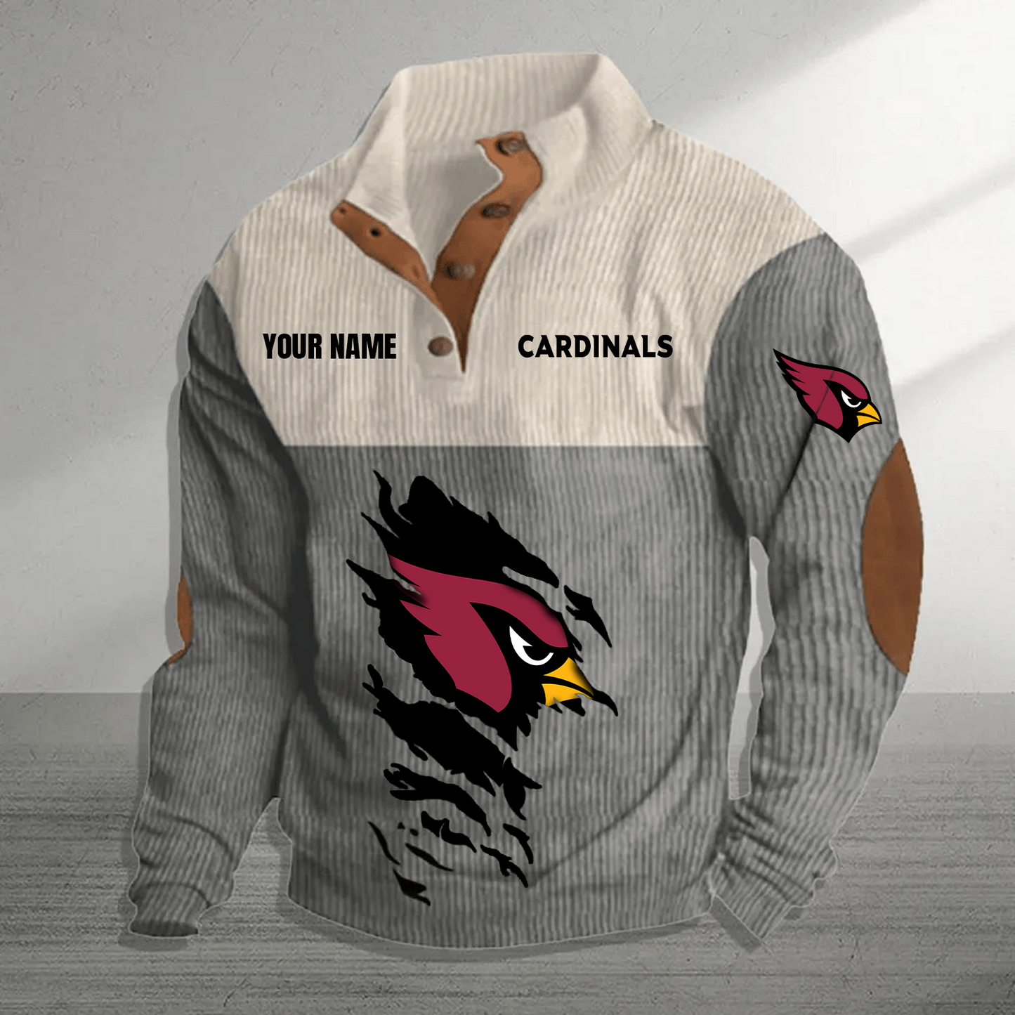 ARI x NFL Premium Personalized Game-Day Pullover DATND TANTD