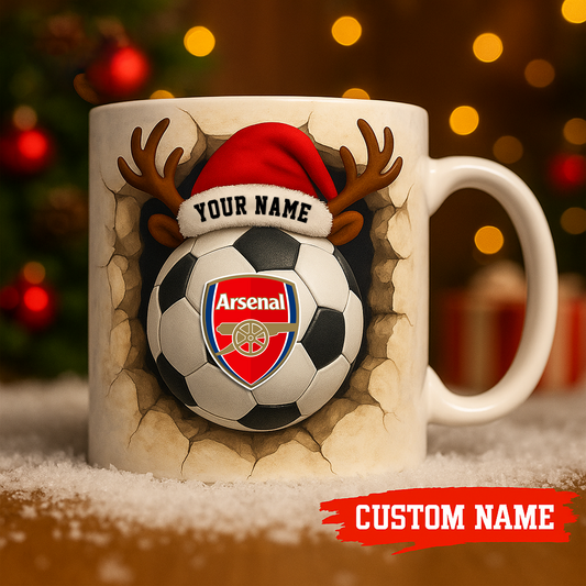 ARS X Premium EPL Christmas Football Ceramic Mug V1 NAK NHT