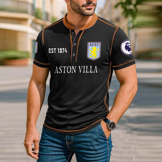 AST Premium Men's Short Sleeve Henleys DatND DVT