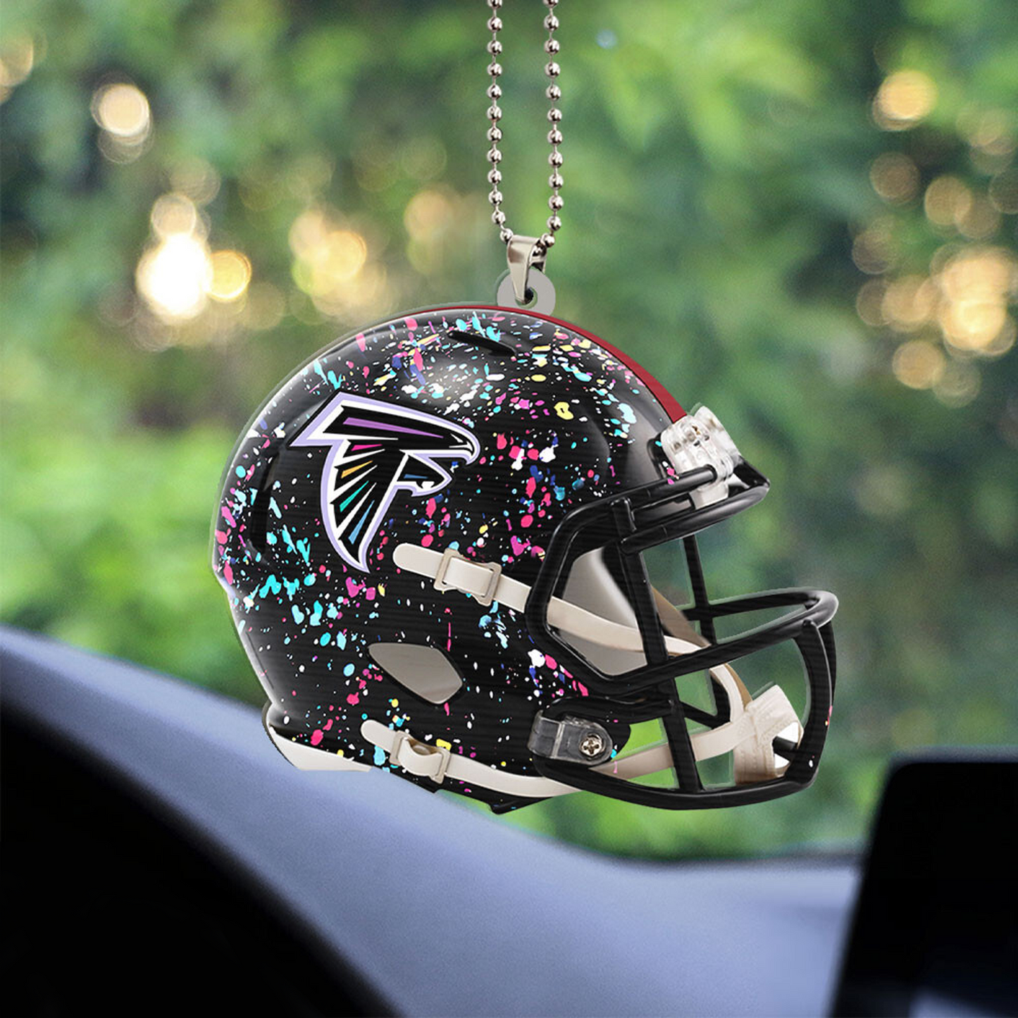 ATL x NFL Custom Shape 2-sided Car Ornament DATND TANTD