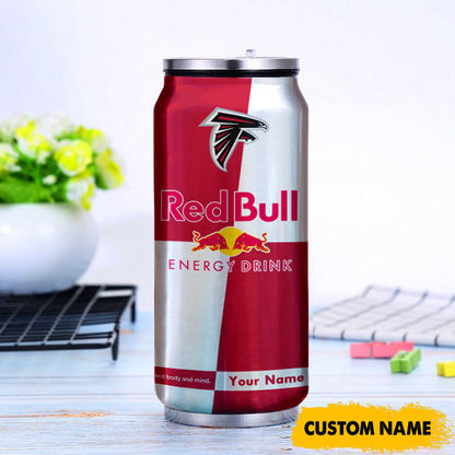 ATL x NFL Mix RedB Drink Can Tumbler Custom Any Name DATND TANTD