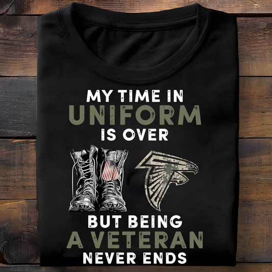 ATL x NFL My Time In Uniform Is Over But Being A Veteran Never Ends 2D Shirt DatND ThuongNH