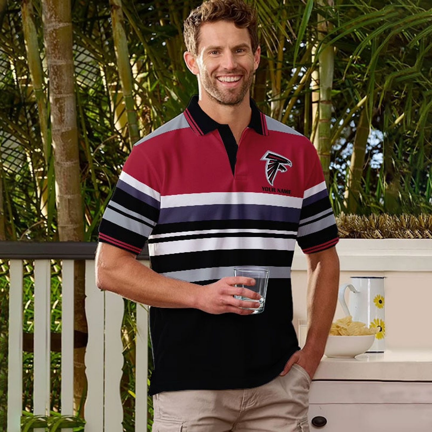 ATL x NFL New Style Men Short Sleeves Polo Shirt DatND DVT