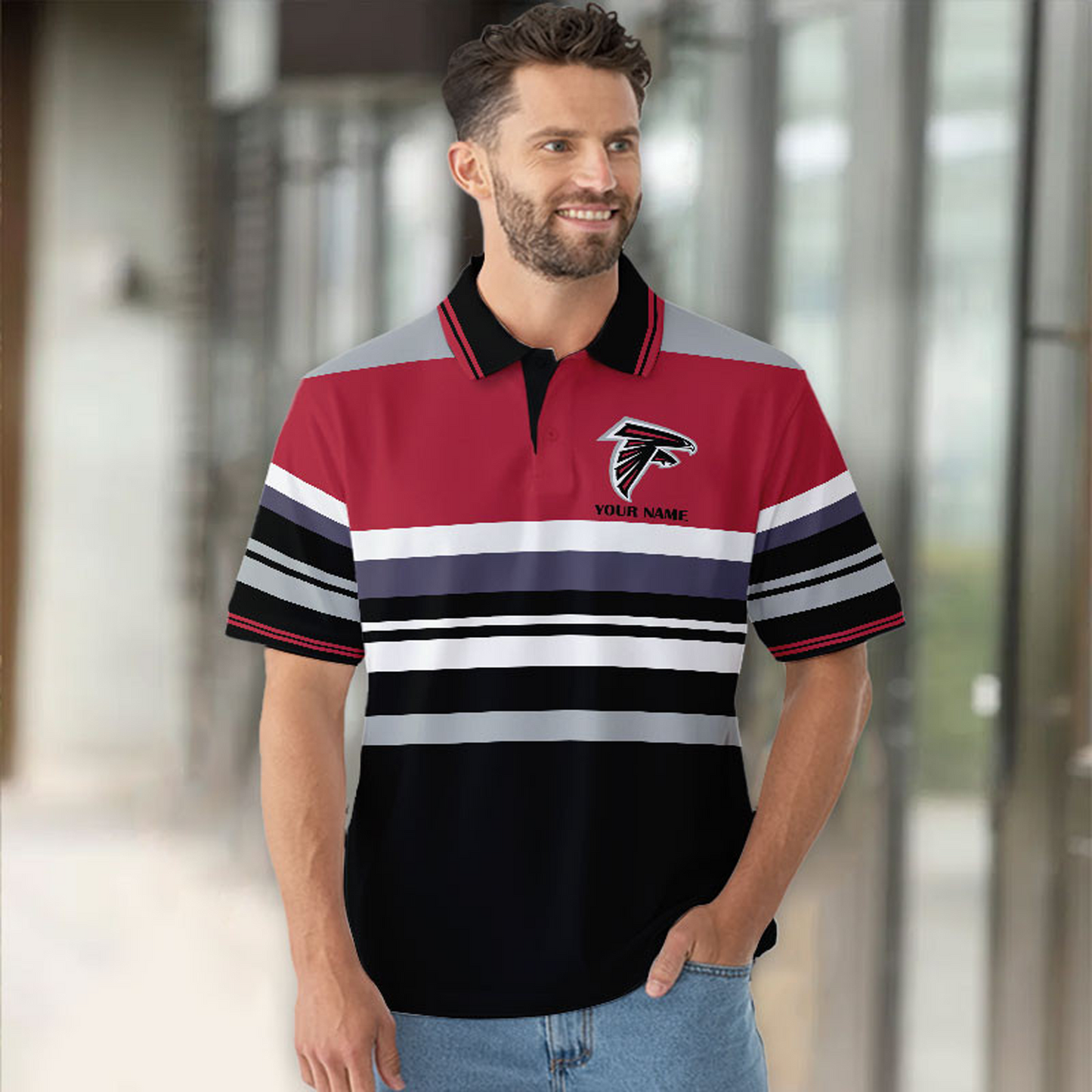 ATL x NFL New Style Men Short Sleeves Polo Shirt DatND DVT