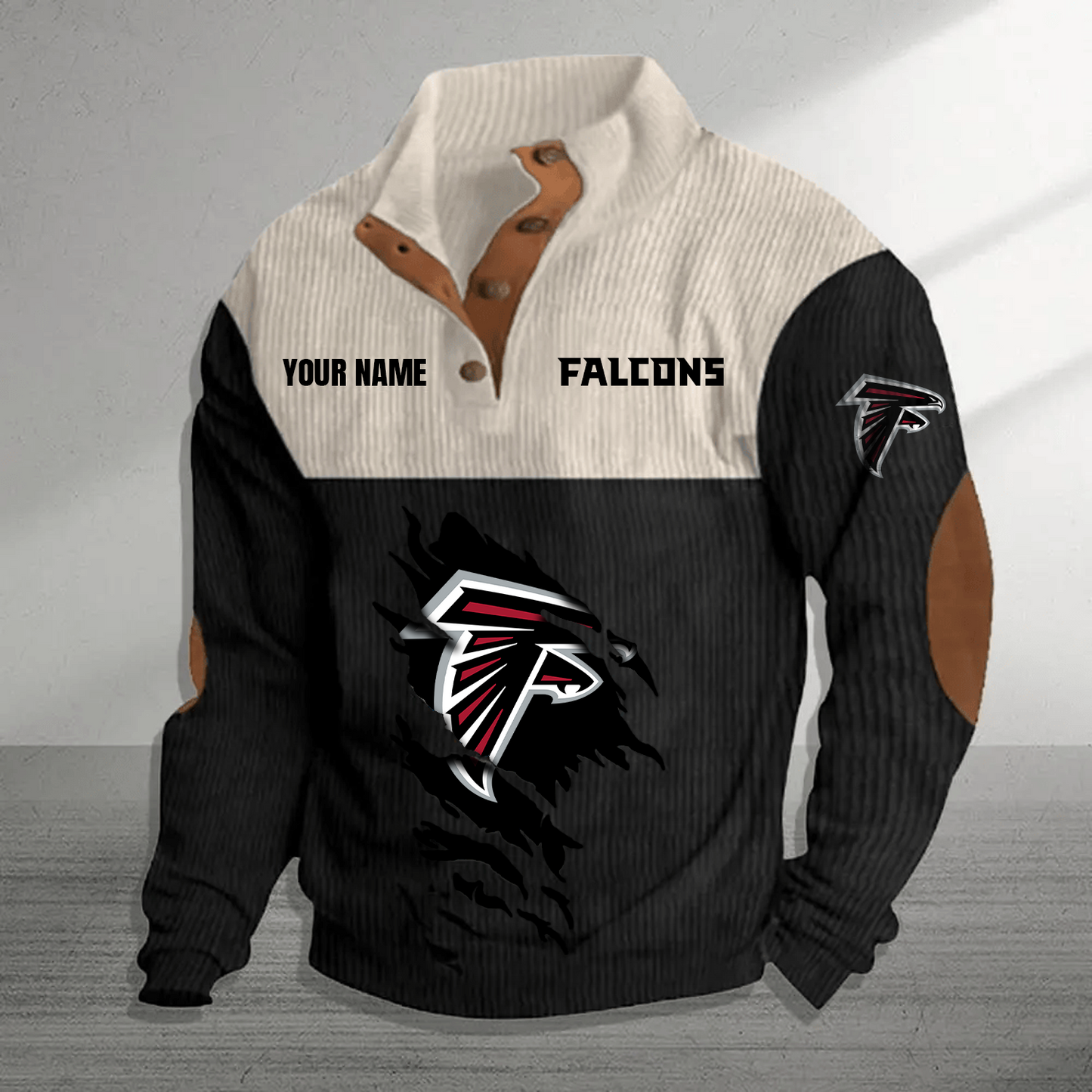 ATL x NFL Premium Personalized Game-Day Pullover DATND TANTD