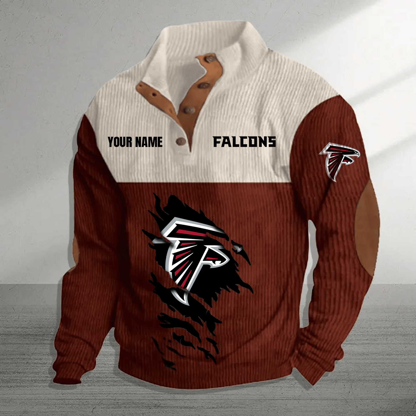 ATL x NFL Premium Personalized Game-Day Pullover DATND TANTD