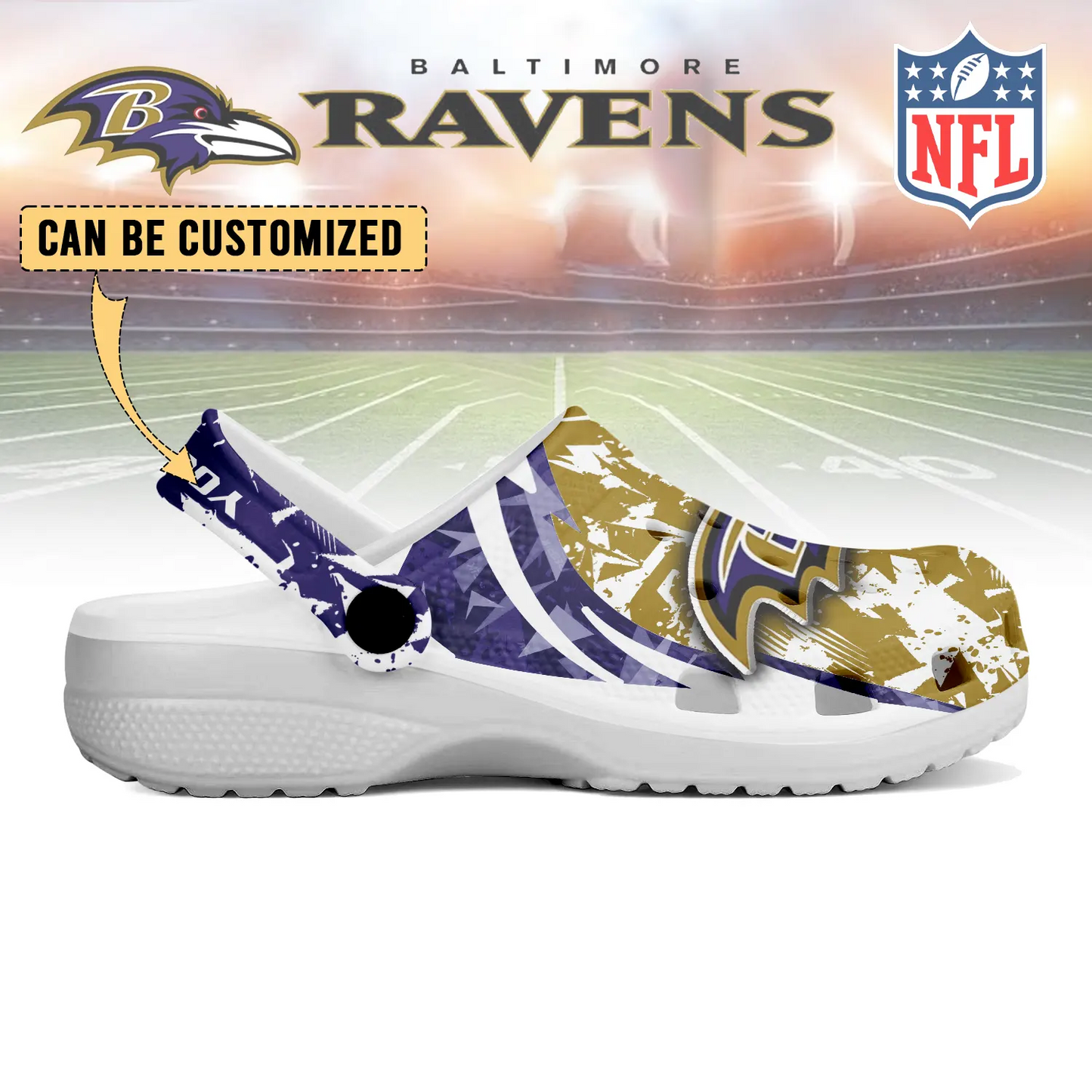 BAL  x NFL Crocs Crocband Clogs Shoes DatND DVT