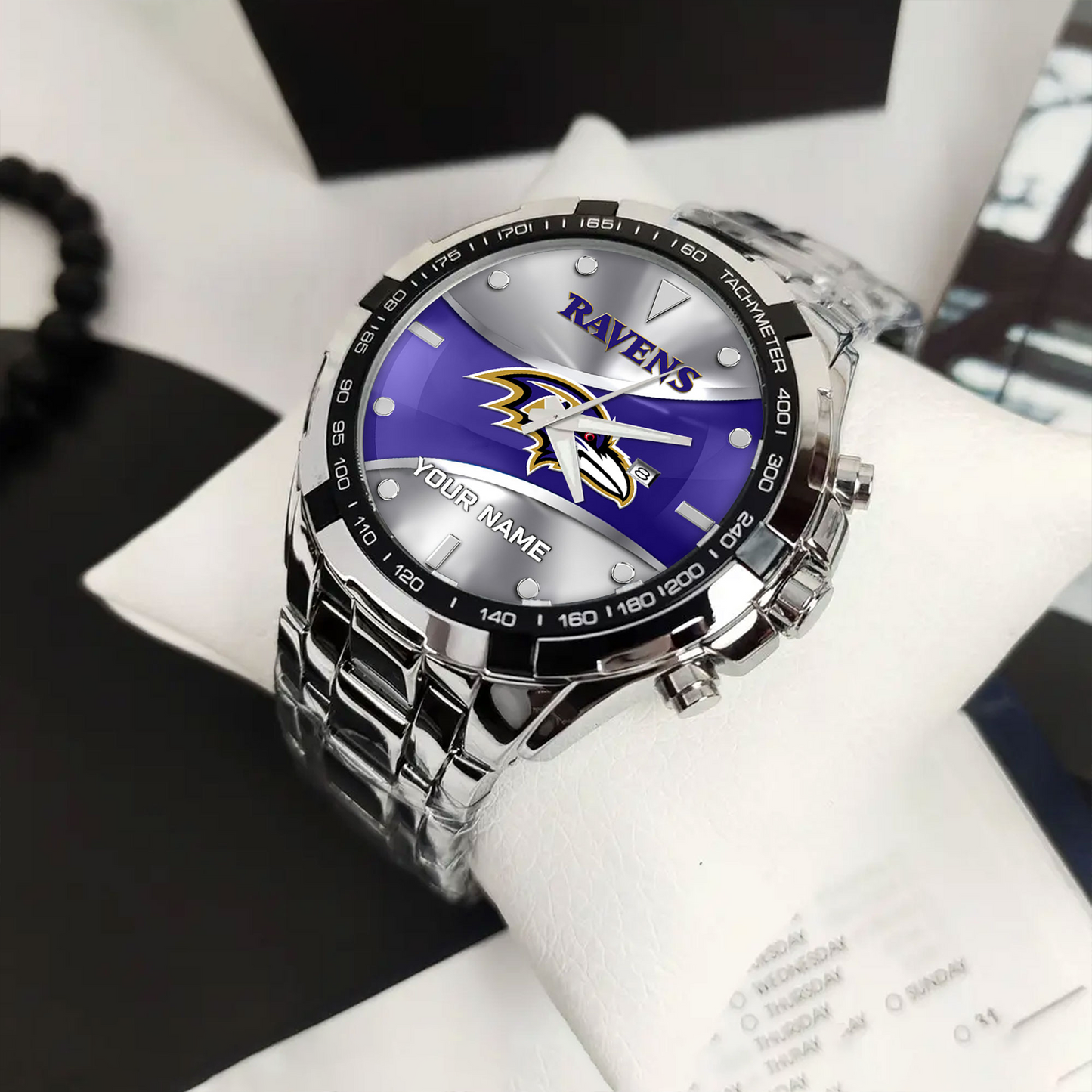BAL x NFL Alloy Men Quartz Watch - Custom Name DATND TANTD