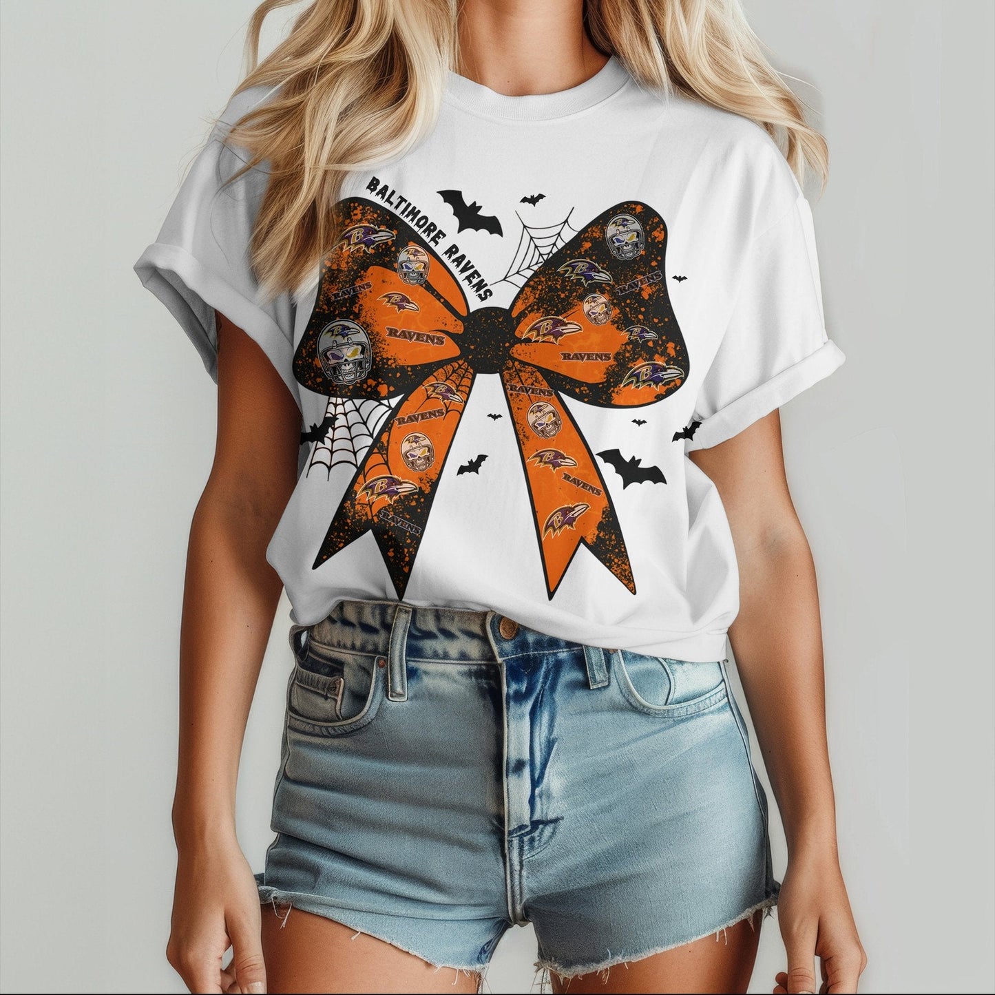 BAL x NFL Halloween Bow 3D Shirt 0409 DatND DVT