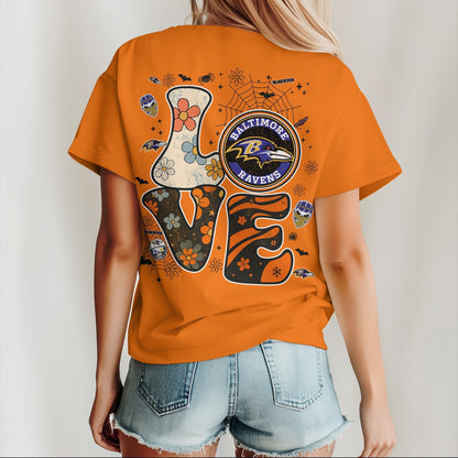 BAL x NFL Halloween Bow 3D Shirt 0409 DatND DVT