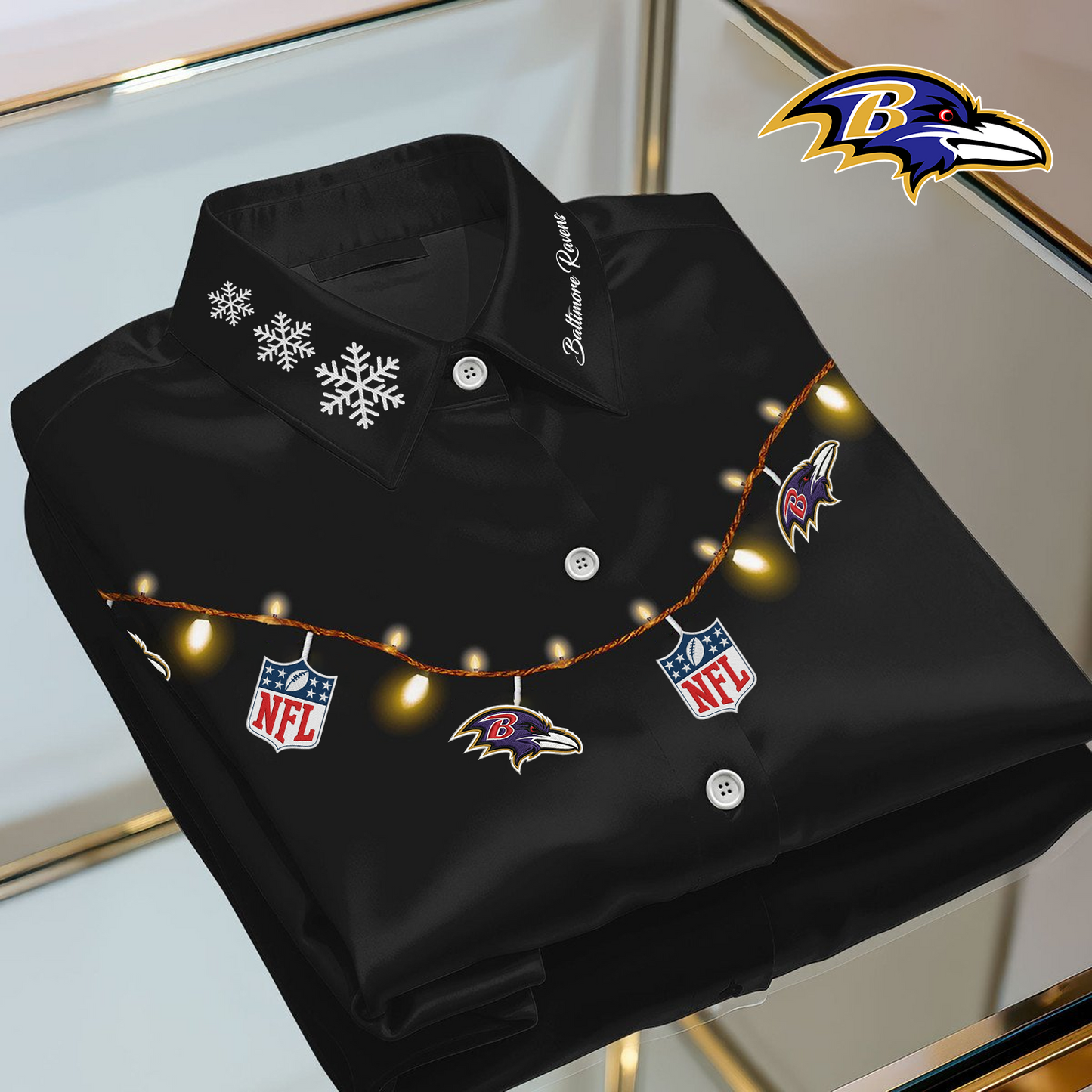 BAL X Premium NFL Christmas Long Sleeve Casual Shirt V1 NAK NHT