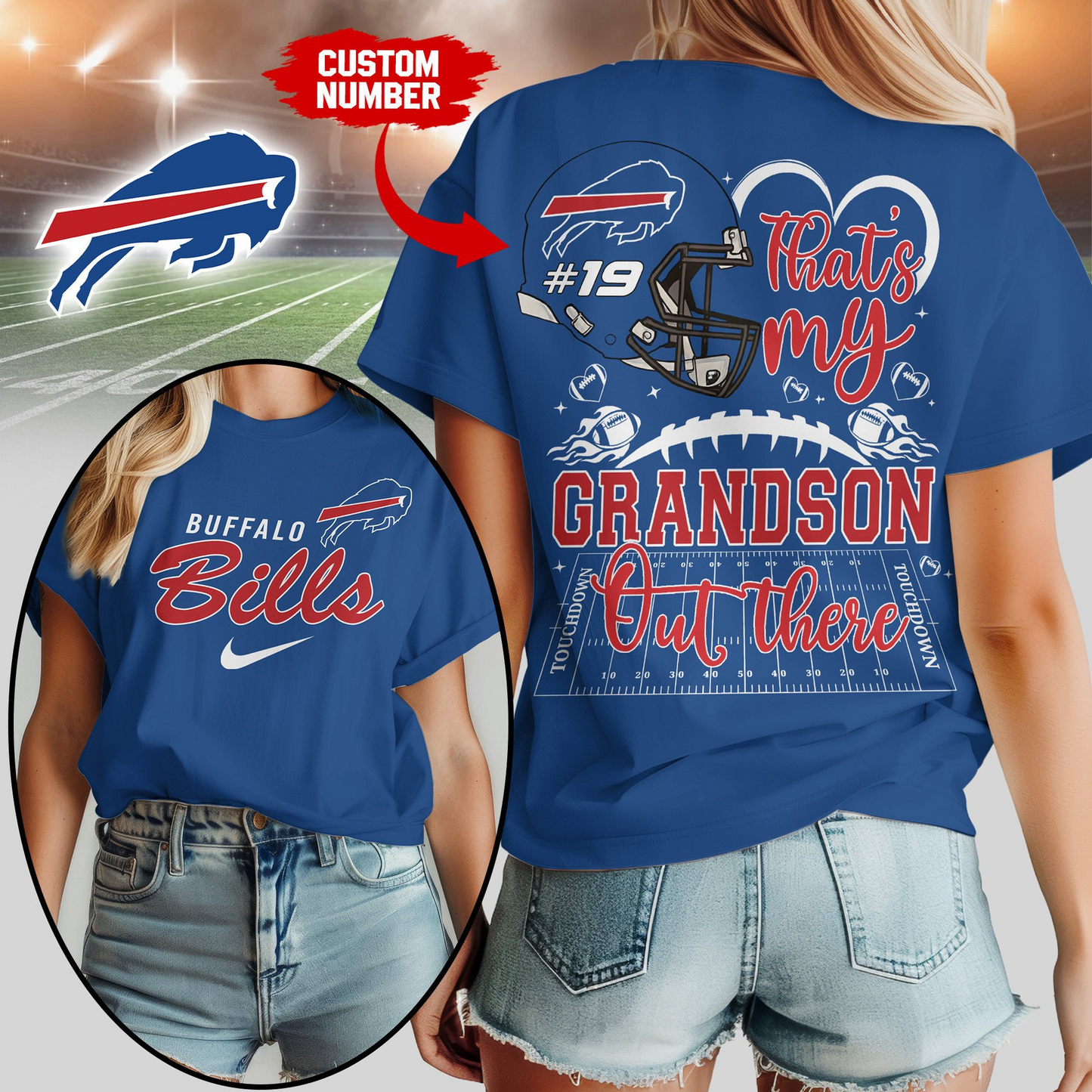 BB Premium NFL That My Grandson Out There Shirt DDT NTL