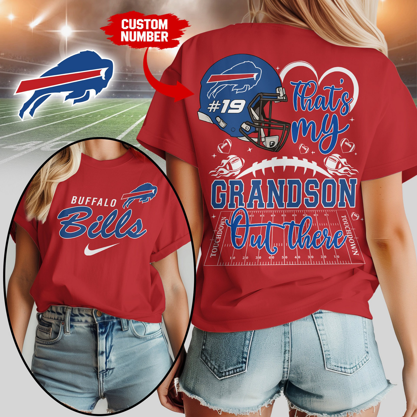 BB Premium NFL That My Grandson Out There Shirt DDT NTL