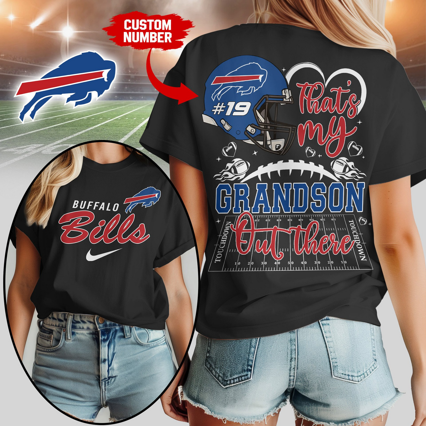 BB Premium NFL That My Grandson Out There Shirt DDT NTL