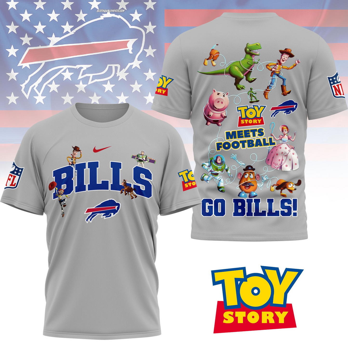 BB Premium NFL Toy Story Fan 3D Shirt DDT CTND