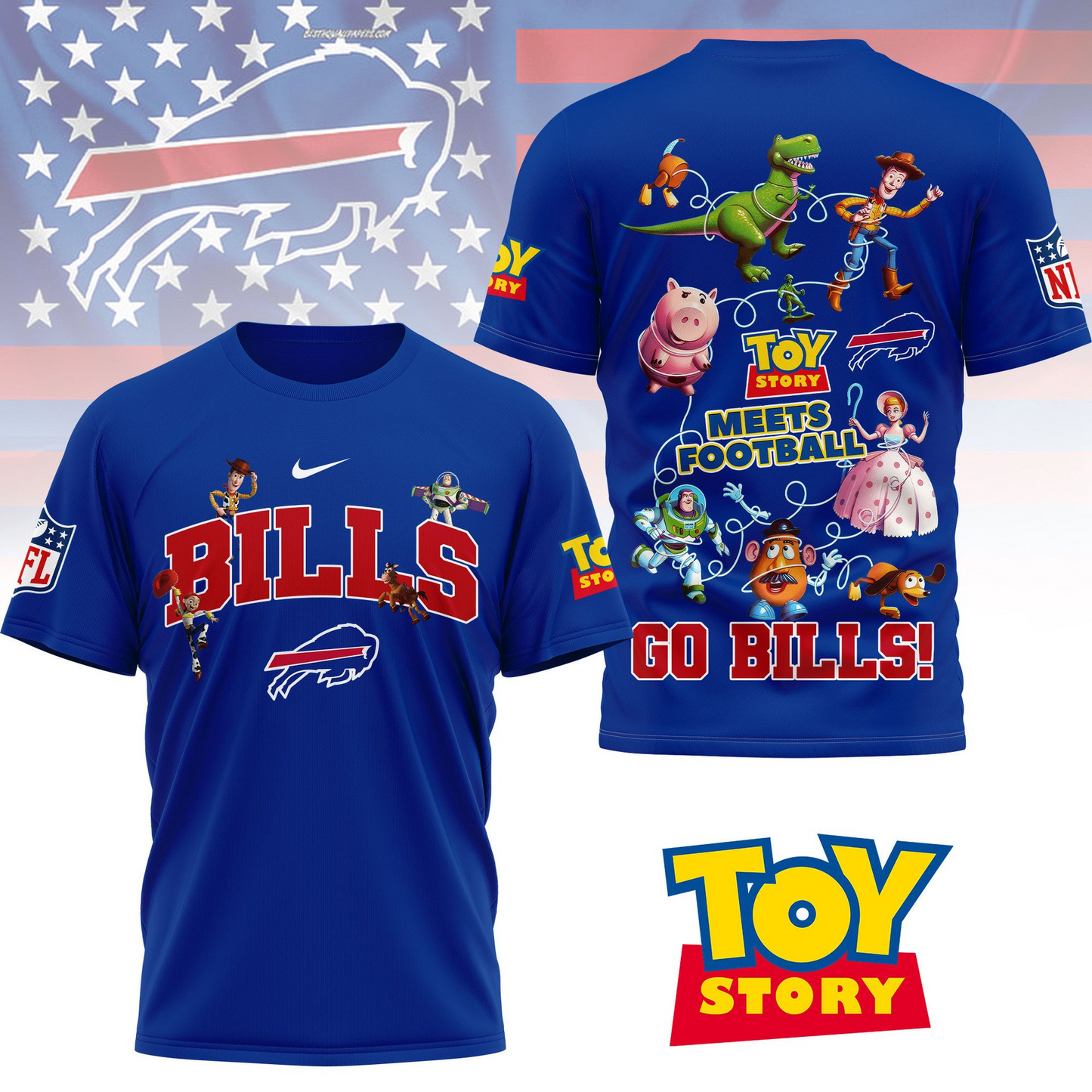BB Premium NFL Toy Story Fan 3D Shirt DDT CTND