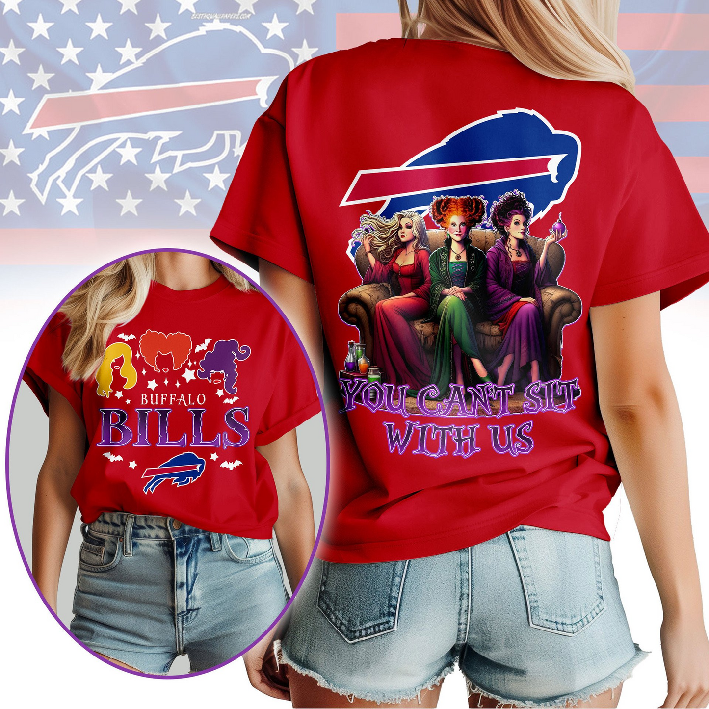BB Premium NFL You Can't Sit With Us 3D T-shirt DDT NTL