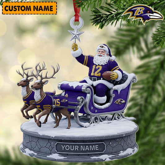 BR NFL Personalized Christmas Ornament Gift For Family DDTNTL