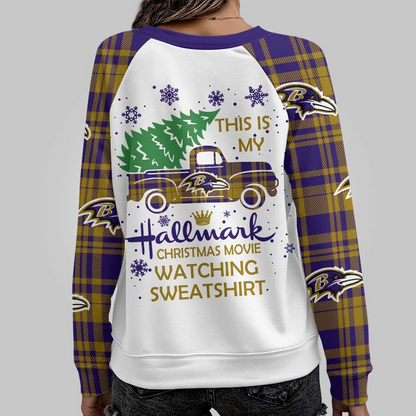 BR Premium NFL Cozy Round Neck Raglan Sleeve Sweatshirt DDT CTND