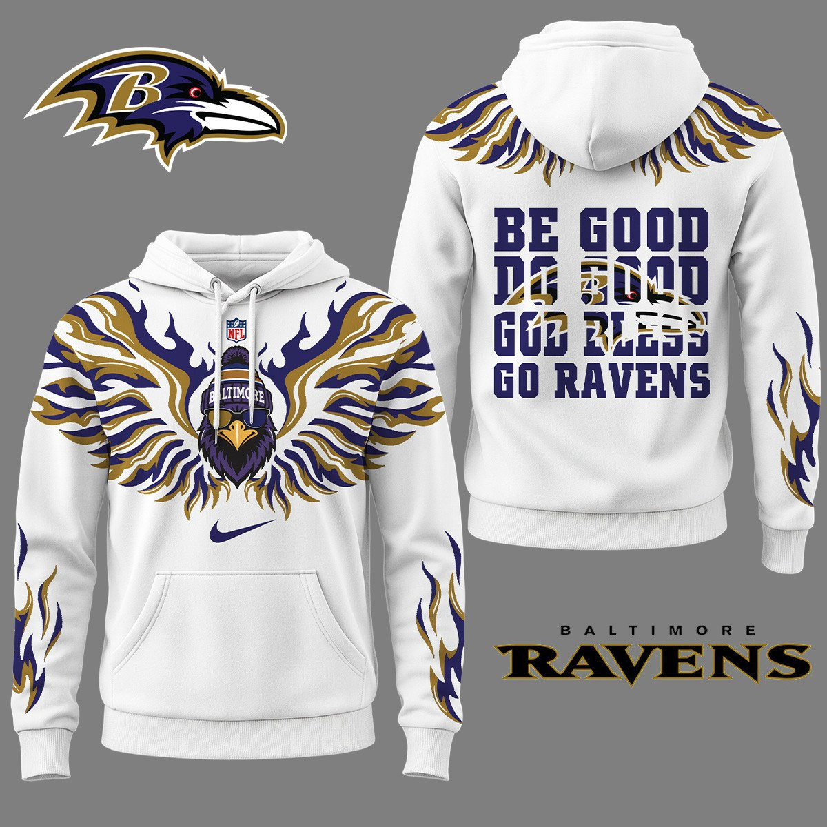 BR Premium NFL Fire Wings 3D Hoodie DDT CTND