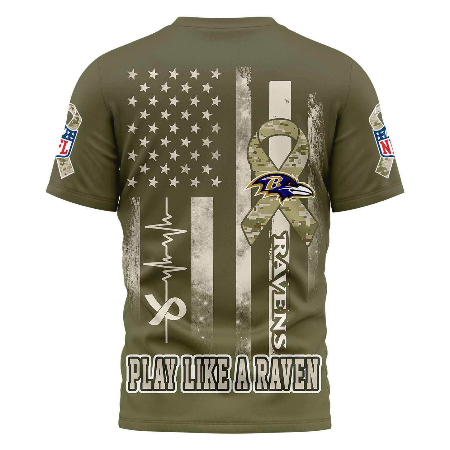BR Premium NFL Salute to Service Camo 3D Shirt DDT CTND
