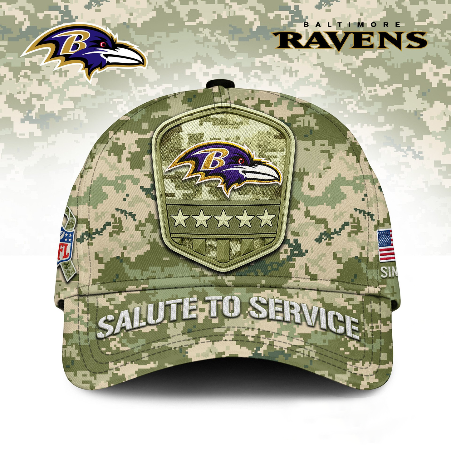 BR Premium NFL Salute To Service Classic Cap DDT  NTL