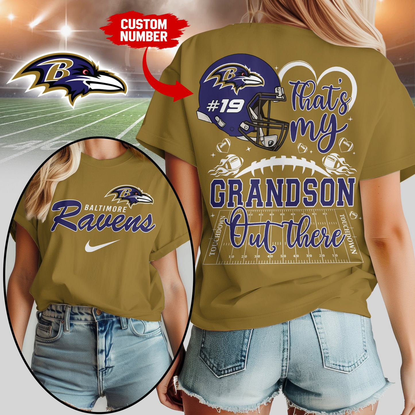 BR Premium NFL That My Grandson Out There Shirt DDT NTL