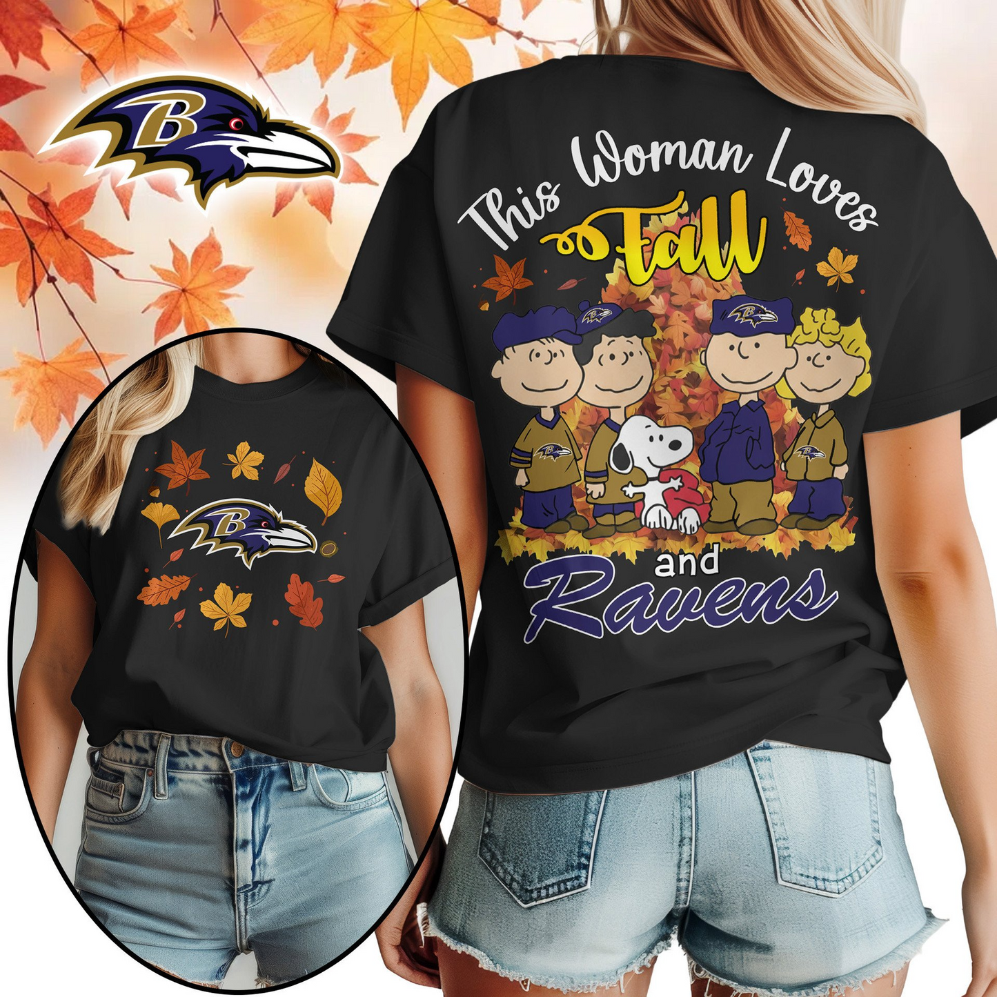 BR Premium NFL This Woman loves fall 3D Shirt DDT CTND