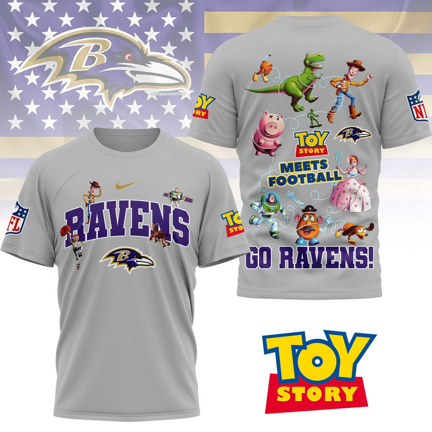 BR Premium NFL Toy Story Fan 3D Shirt DDT CTND