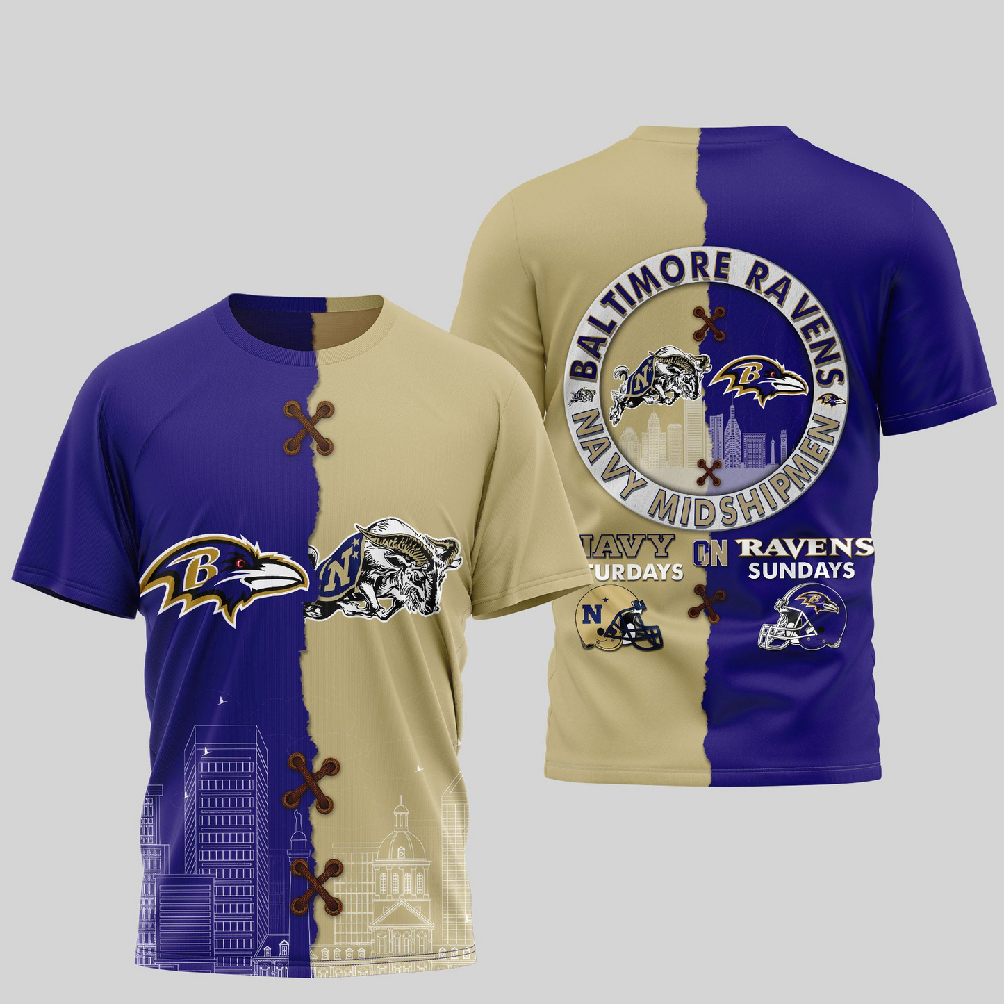 BR Premium NFL x NCAA 3D T-shirt DDT NTL