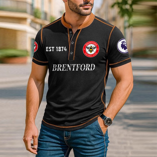 BRE Premium Men's Short Sleeve Henleys DatND DVT