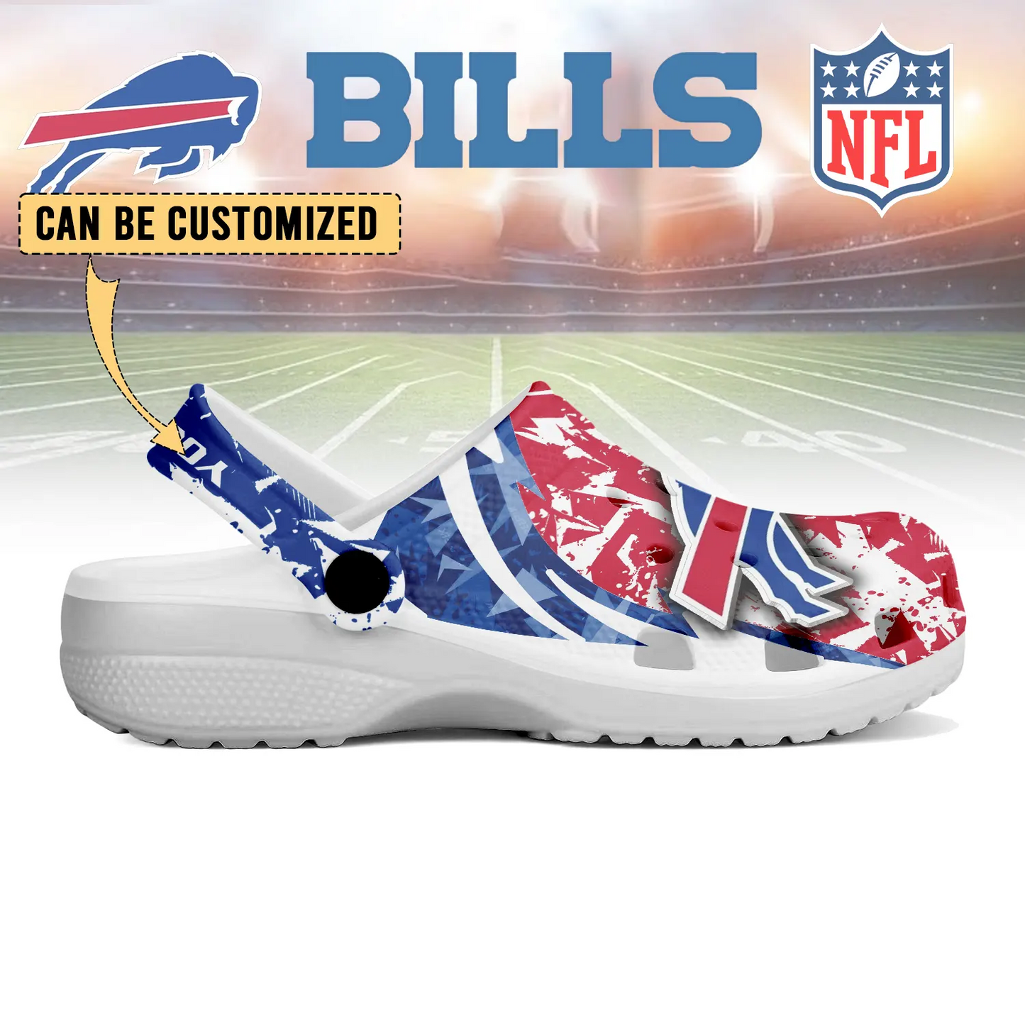BUF  x NFL Crocs Crocband Clogs Shoes DatND DVT