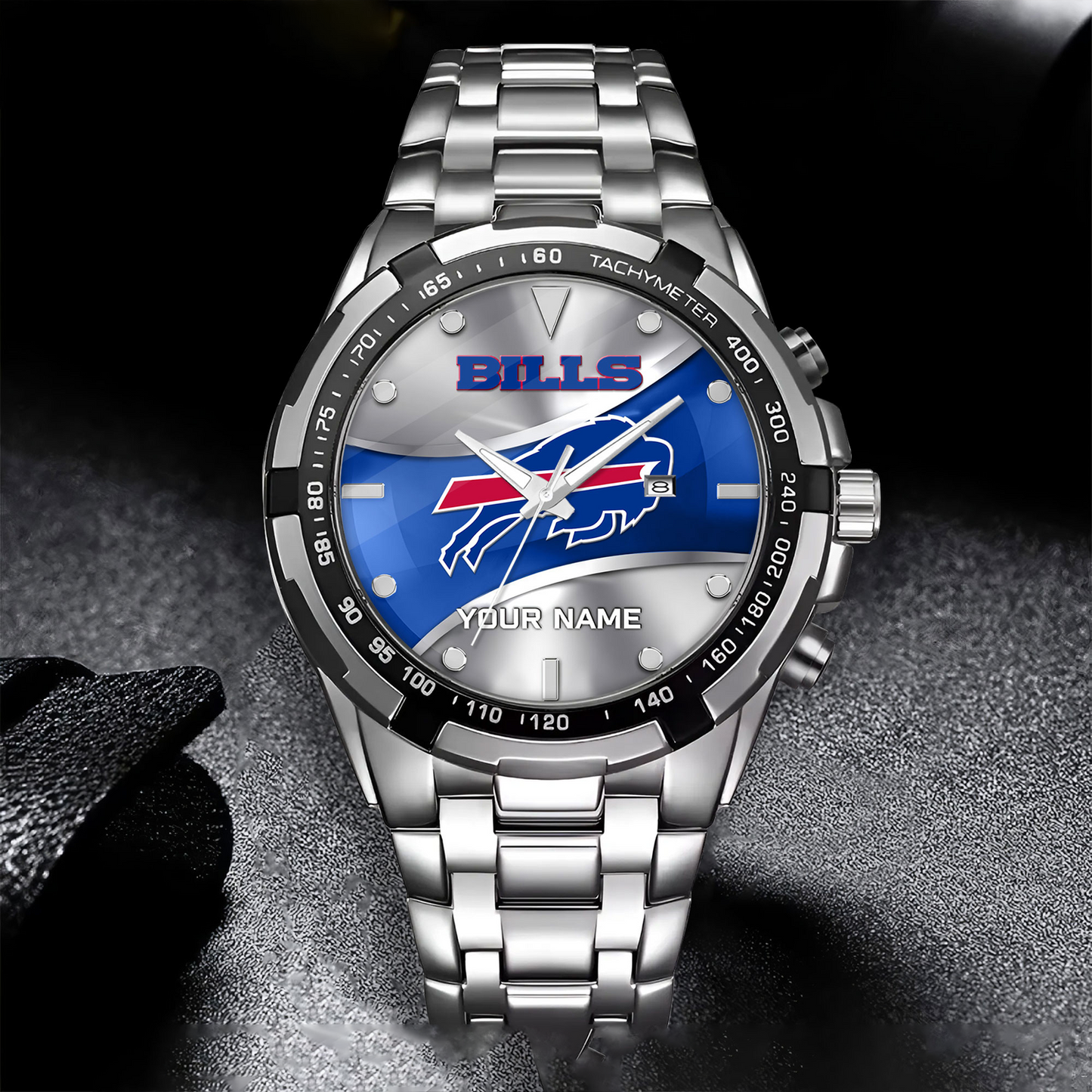 BUF x NFL Alloy Men Quartz Watch - Custom Name DATND TANTD