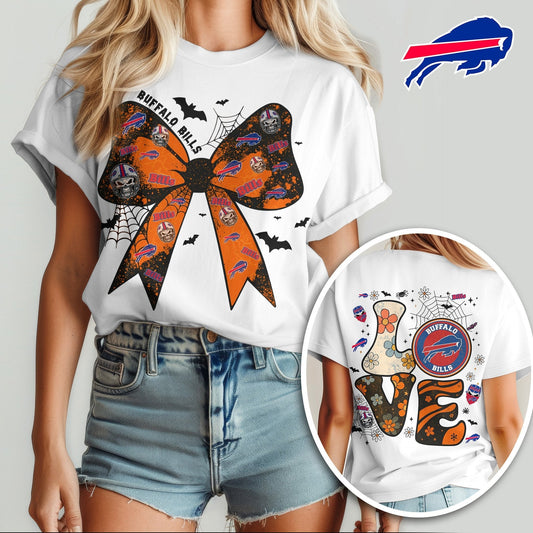 BUF x NFL Halloween Bow 3D Shirt 0409 DatND DVT