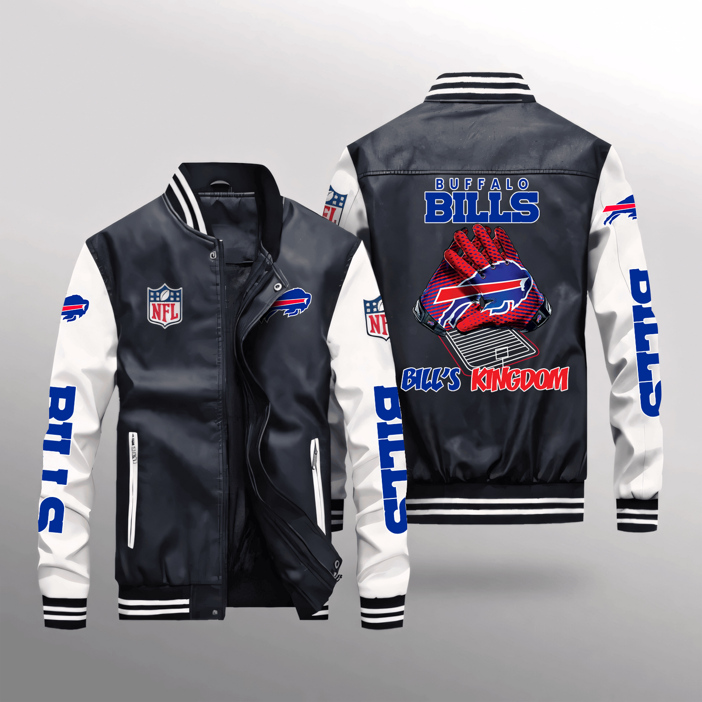 BUF x NFL Leather Bomber Jacket DATND TANTD