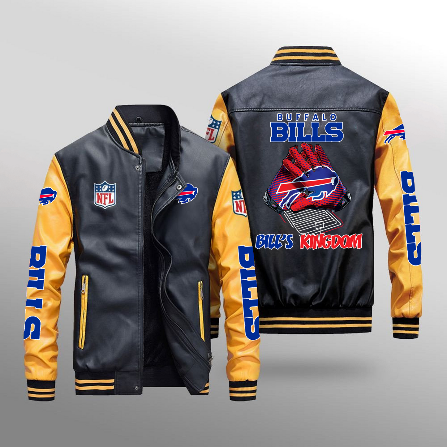 BUF x NFL Leather Bomber Jacket DATND TANTD